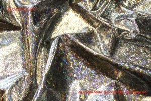 Ткань голограмма стрейч цвет серебро плотность 200гр/м